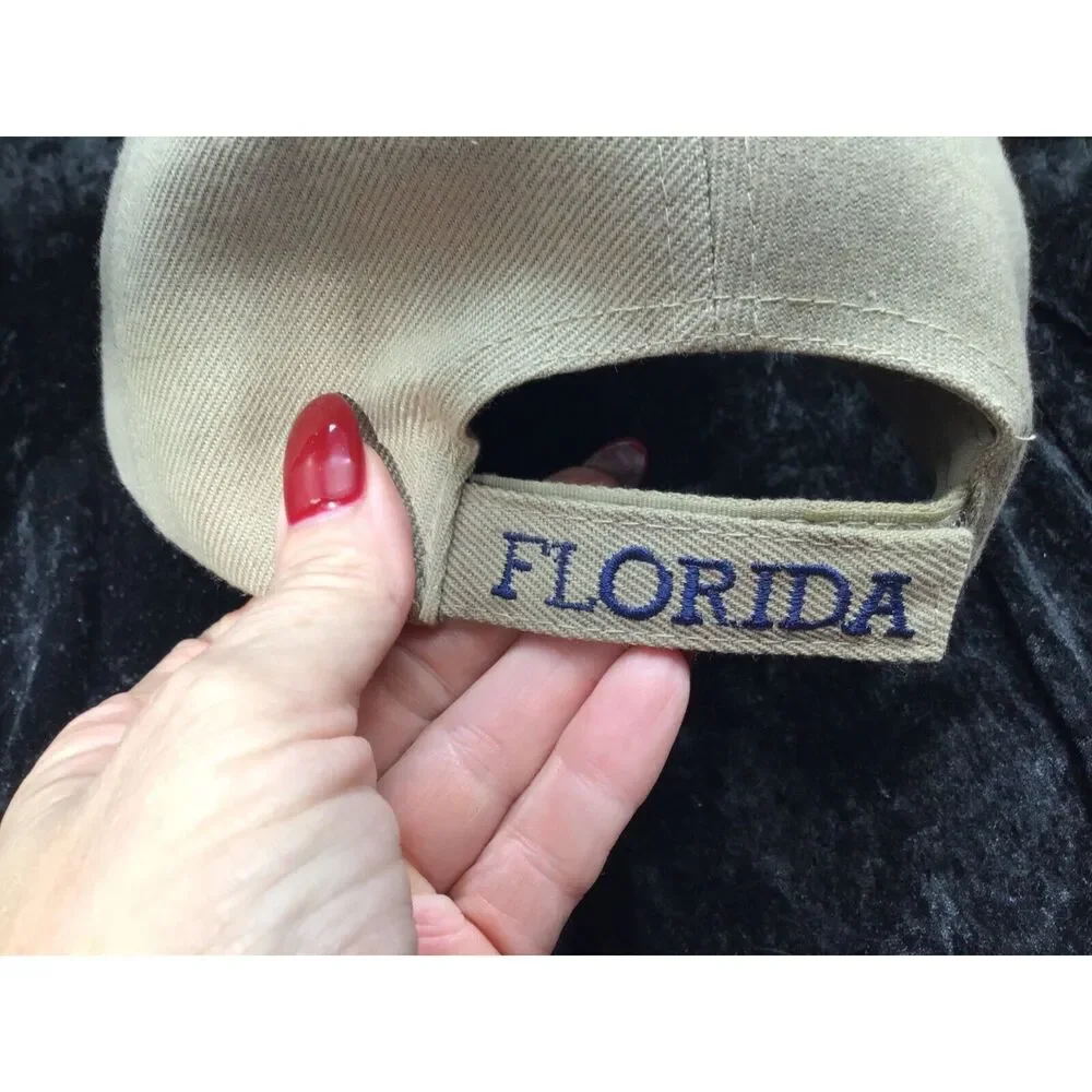 Florida Gators Trucker Hat Baseball Cap Adjustable Tan Cotton Football Mens OSFM